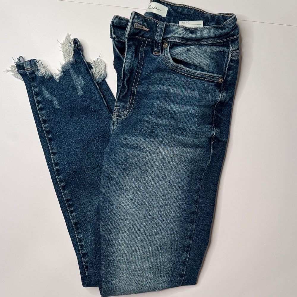 KanCan Dark Blue Distressed Skinny Jeans